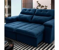 Sofá Retrátil/Reclinável Verona 2m Suede Velut Molas King House