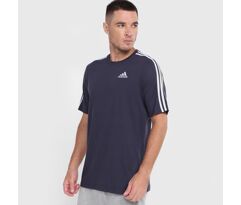 Camiseta Adidas 3 Listras Marinho