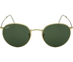 Óculos Ray-Ban ROUND METAL de Sol Masculino Ouro RB3447L