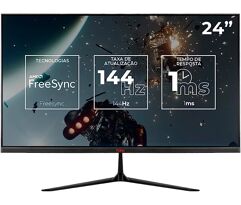 Monitor Gamer Pichau Athen V2S, 24 Pol. IPS, FHD, 1ms, 144Hz, FreeSync, HDMI/DP, PG-ATHV2S24-BL01