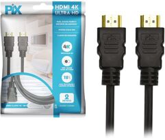 Cabo HDMI 2.0 4K HDR 19P 2M Pix Gold
