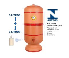 Filtro De Barro 6 Litros Santa Mônica