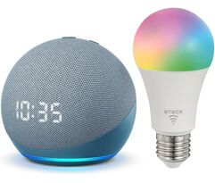 Echo Dot (4ª geração) + Lâmpada Inteligente Smarteck 12W