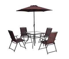 Conjunto Menorca Varanda Quadrado 6 Peças Marrom Just Home Collection