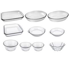 Conjunto de Travessas Refratárias Marinex em Vidro 10 Peças