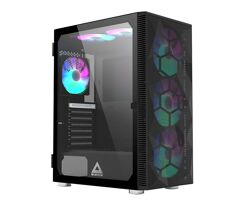 Gabinete Gamer Montech x3 MESH Mid Tower Black ATX Com 6 Fans Rainbow Vidro Temperado X3 MESH (B)