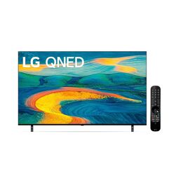 Smart TV LG 55 Polegadas 4K UHD, 4 HDMI, 2 USB, Bluetooth, FreeSync Premium, ThinQ AI, Google Assistente, Alexa, Prata Escuro 55QNED7SSQA