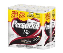 Papel Higiênico Folha Dupla Neutro PERSONAL Vip