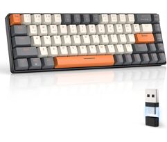 Teclado Mecânico Sem Fio K68 2.4GHz Bluetooth 5.0