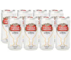 Cerveja Stella Artois Puro Malte Premium American Lager 269ml 8 Unidades