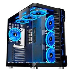 Gabinete Gamer Rise Mode Galaxy Glass, Mid Tower, Lateral e Frontal em Vidro Temperado, Preto RM-GA-GG-FB