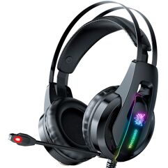 Headset Gamer Onikuma, RGB, USB, Xbox One, PS4, PC, Mobile, Preto K-16