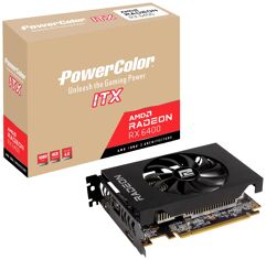Placa de Vídeo PowerColor AMD Radeon RX 6400 ITX 4GB GDDR6 FSR Ray Tracing AXRX 6400 4GBD6-DH