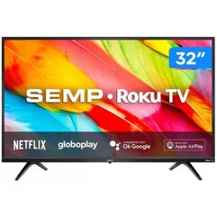 Smart TV LED 43" Full HD Semp Roku TV com Google Assistant, Alexa 43R6500