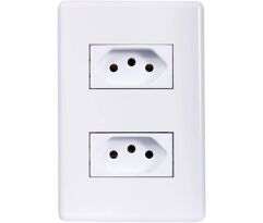 Conjunto 4x2 2 Tomadas 2p+t 10a 250v Separados Stella Steck Branco