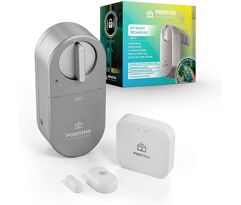 Kit Smart Fechadura Positivo Casa Inteligente Wi-Fi com Comando de Voz, Smart Hub e Sensor de Abertura