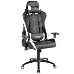 Cadeira Gamer Husky Gaming Hailstorm Preto e Branco Com Almofadas Reclinável Descanso de Braço 2D HHA-BW
