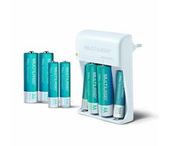 Carregador de Pilhas Aa/Aaa + 8 Pilhas Multilaser CB093