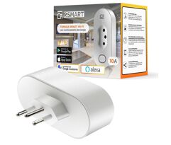 Tomada Smart Wi-Fi RSmart Plug 10A com Monitoramento de Energia Branca