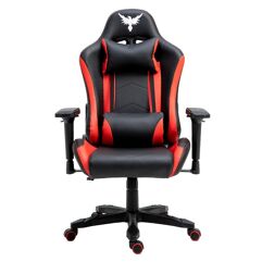 Cadeira Gamer Raven X-10 Até 150Kg com Almofadas Descanso de Braço 4D Reclinável Trava de Inclinação Preto e Vermelho CDRVX10PV