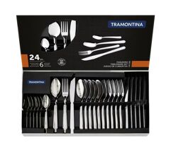 Faqueiro Tramontina Búzios em Aço Inox com Detalhe 24 Peças