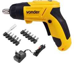 Parafusadeira Vonder A Bateria 3,6 V Carregador Bivolt Jogo Com 12 Acessórios Pbv 120