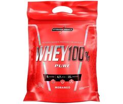 Whey 100% Pure 1,8kg Pouch Integralmedica Morango