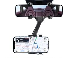 Suporte Para Celulares De Carro Encaixe Retrovisor 360º Nf