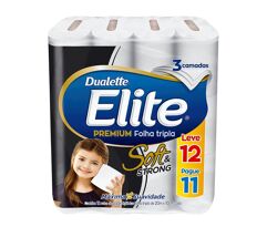 Papel Higiênico Folha Tripla Elite 12 Rolos