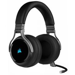 Headset Sem Fio Gamer Corsair Virtuoso Premium Carbono RGB Som Surround 7.1 Drivers 50mm Múltiplas Plataformas CA-9011185-NA