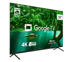 Smart TV Philips 50" UHD 4K LED Google TV Dolby Vision Bordas Ultrafinas 50PUG7408/78