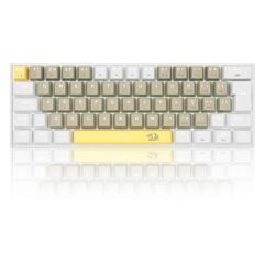 Teclado Gamer Redragon Lakshmi Switch Brown Layout 60% ABNT2 Branco K606-YL&GY&WT (PT-BROWN)