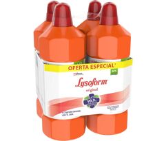 Kit Desinfetante Lysoform Líquido Bruto Original 1L 4 unidades