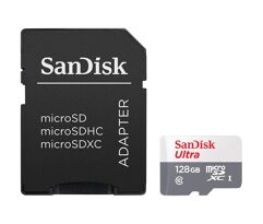 Cartão de Memória SanDisk Ultra MicroSD UHS-I 128GB com Adaptador