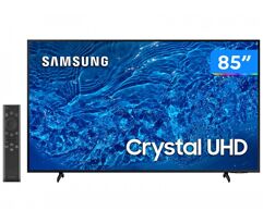 Smart TV 85” 4K Crystal UHD Samsung UN85BU8000 VA Wi-Fi Bluetooth Alexa Google 3 HDMI 2 USB