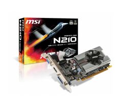 Placa de Vídeo N210 MSI NVIDIA GeForce 1GB DDR3 N210-MD1G/D3
