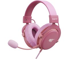 Headset Gamer Havit PC Xbox PS4 PS5 Pink - H2015D