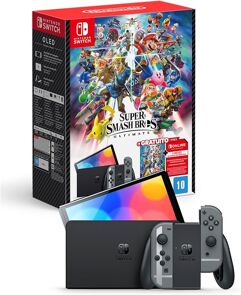 Console Nintendo Switch Oled + Super Smash Bros Ultimate Digital + 3 Meses Assinatura Nintendo Switch Online