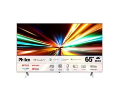 Smart TV Philco 65" QLED 4K 4 HDMI 2 USB Chromecast Google TV Dolby Vision e Dolby Atmos PTV65G3BGTSSBL