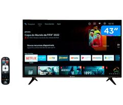 Smart TV 43" Full HD DLED Rig Vizzion IPS 2 HDMI 2 USB BR43D1SA