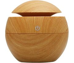Umidificador Ultrassônico Usb Madeira Aromatizador Led 7 Cores