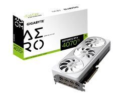 Placa de Vídeo Gigabyte NVIDIA GeForce RTX 4070 Aero OC V2 White 12GB GDDR6X DLSS Ray Tracing