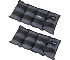 Par de Caneleiras com Peso 5kg Preta Life Zone