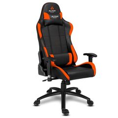 Cadeira Gamer Alpha Gamer Vega Até 150Kg Cilindro de Gás 4 Braço Ajustável Preto e Laranja
