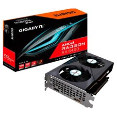 Placa de Vídeo Gigabyte RX 6400 EAGLE AMD 4GB GDDR6 GV-R64EAGLE-4GD - GV-R64EAGLE-4GD