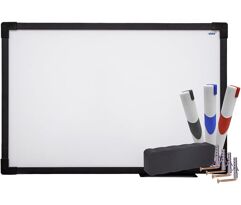 Kit Quadro Branco Moldura MDF REVESTIDO 80X60 Soft STALO