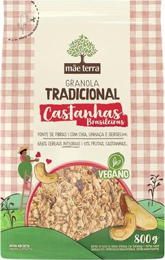 Granola Tradicional Castanhas Brasileiras Mãe Terra 800G
