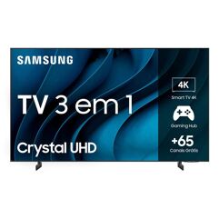 Smart TV 70 Polegadas Samsung Crystal UHD 4K 3 HDMI 2 USB Bluetooth Wi-Fi Gaming Hub Tela sem limites Alexa built in UN70CU8000GXZD
