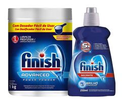 Kit Detergente Lava-Louças Finish 1kg + Secante Lava-louças 250ml