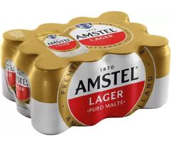 Pack Cervejas Amstel Lager Premium Puro Malte 350ml 12Unid